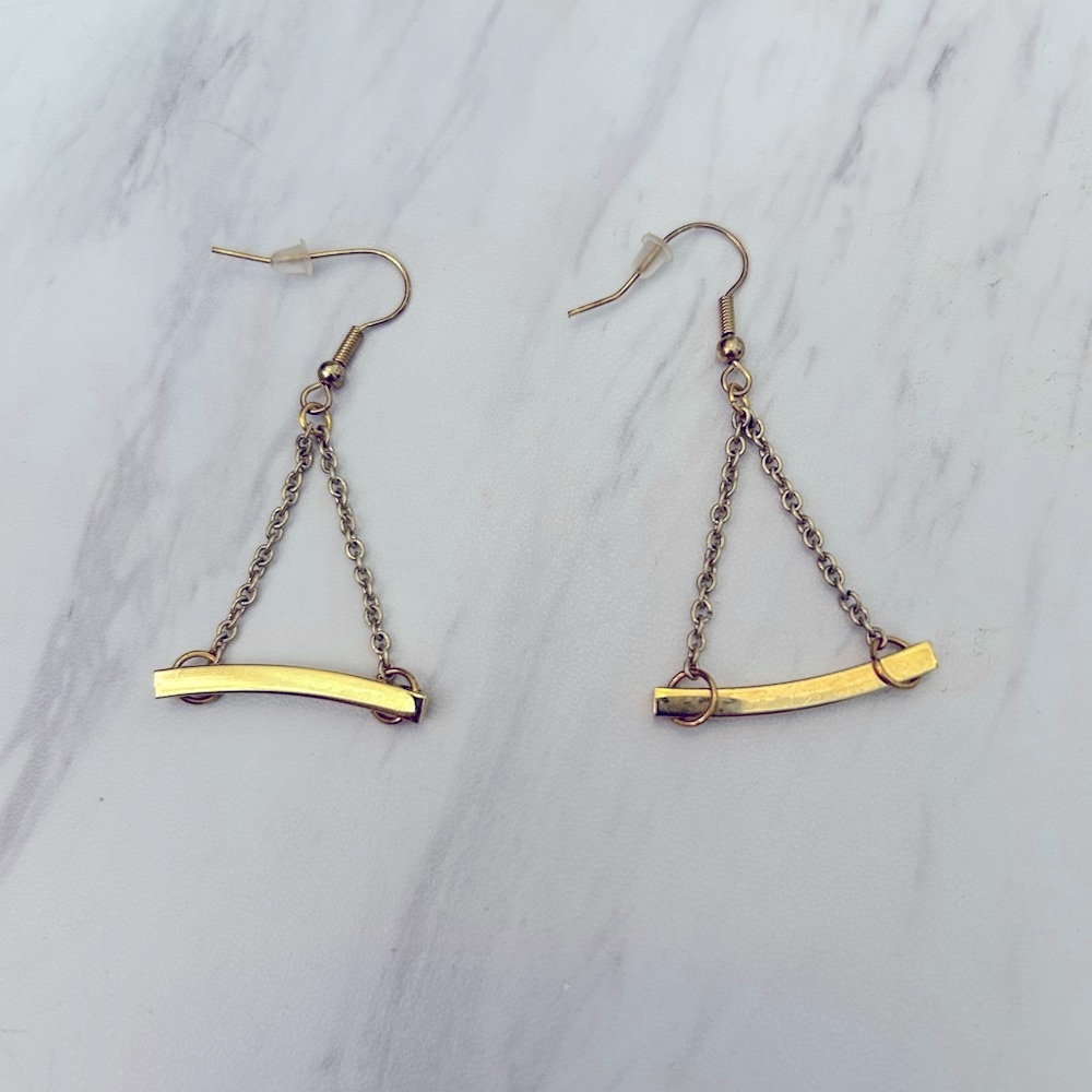 Gold Chain Dangle Earrings